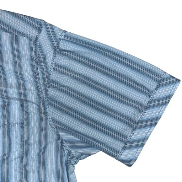 KÜHL Performance‎ Shirt Blue Stripe, Men’s Size Medium - Picture 6 of 9